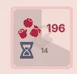 Redraw button with the price shown in red, indicating that the player can not afford the paid redraw